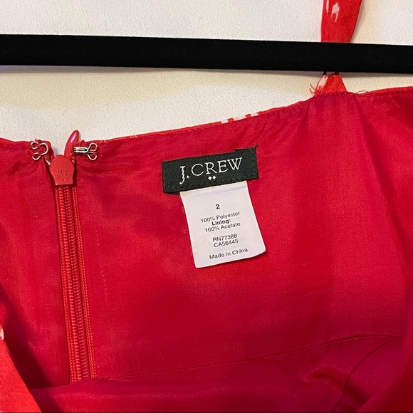 Red and White J Crew Mini Dress size 2 - Picture 3 of 3
